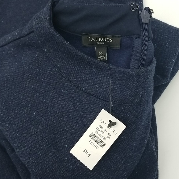 Talbots Blue Heathered Shift Dress - Picture 9 of 9